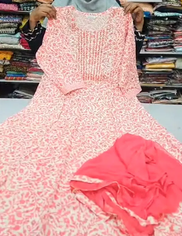 Anarkali Kurti with Dupatta Set | KS1163